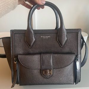 Stunning Henri Bendel Mini Rivington - Gunmetal Silver